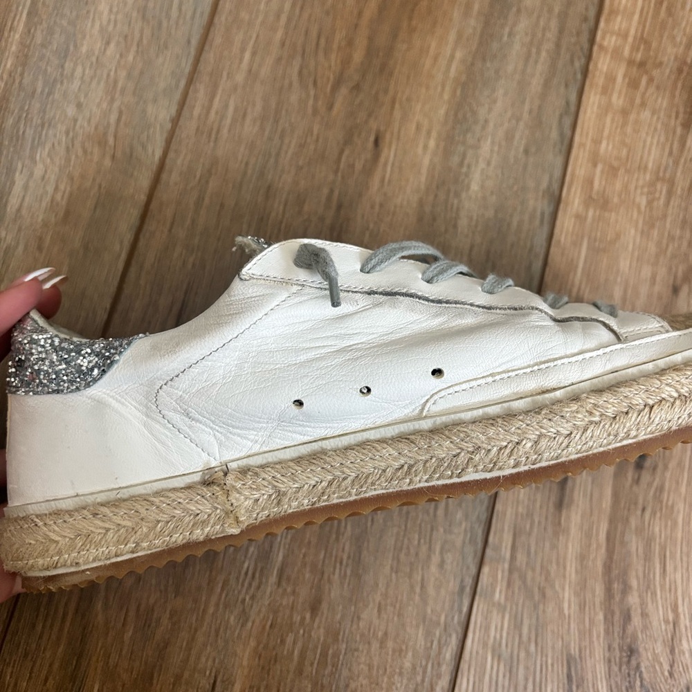 Golden Goose Glitter and Gray Star Sneakers - Picture 12 of 16